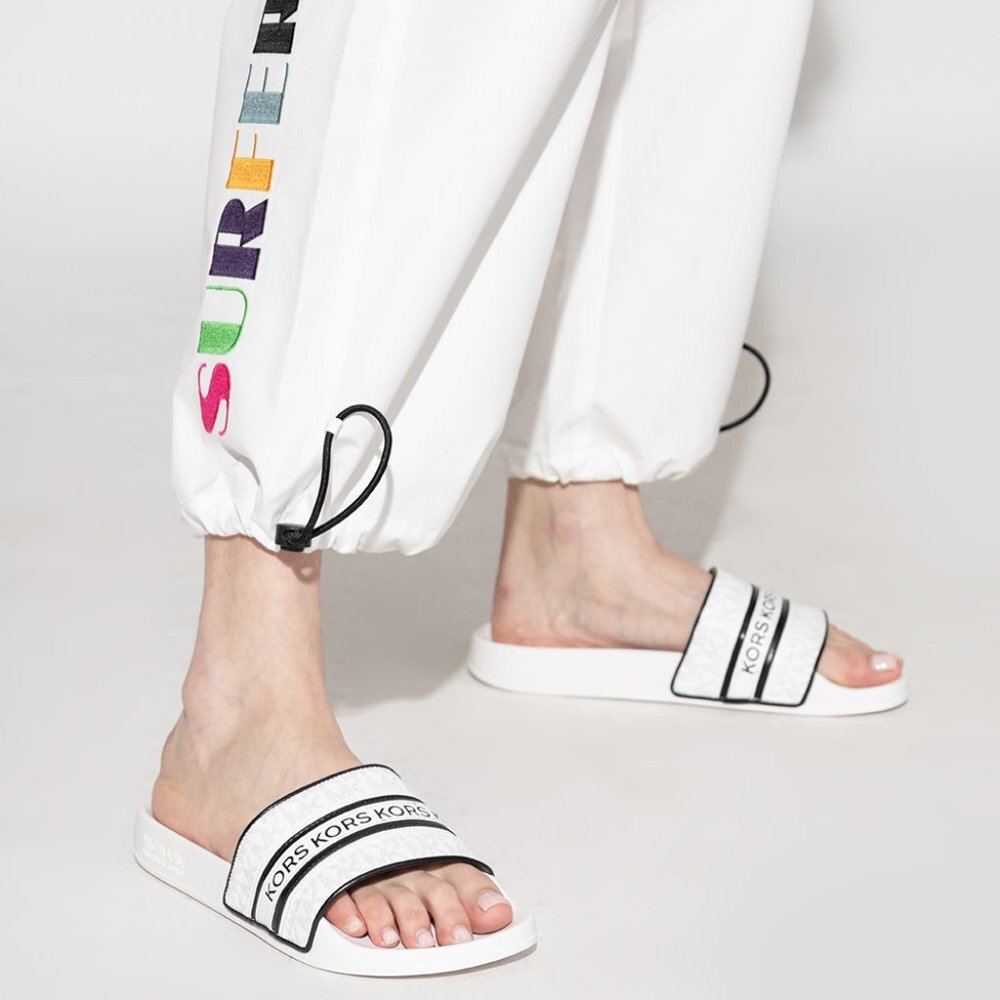 Michael Michael Kors Gilmore Logo-Print Slides